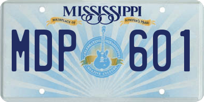MS license plate MDP601