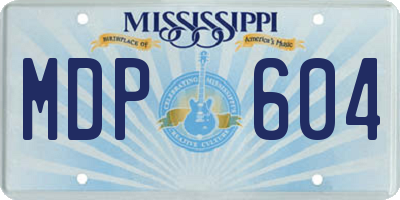 MS license plate MDP604