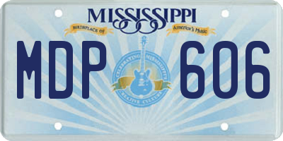 MS license plate MDP606