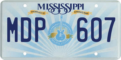 MS license plate MDP607