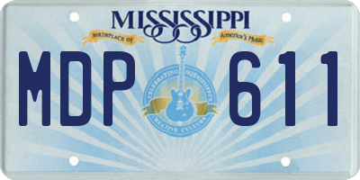 MS license plate MDP611