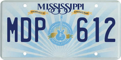 MS license plate MDP612
