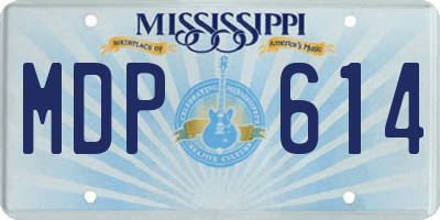 MS license plate MDP614