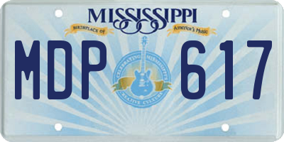 MS license plate MDP617
