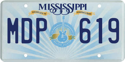 MS license plate MDP619