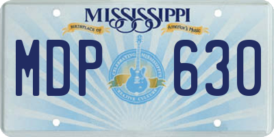 MS license plate MDP630