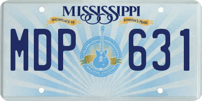 MS license plate MDP631