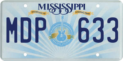 MS license plate MDP633