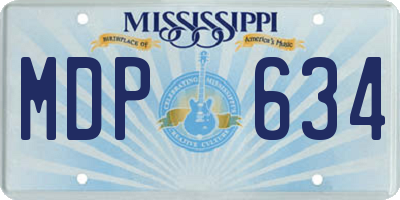 MS license plate MDP634