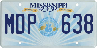 MS license plate MDP638