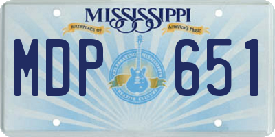 MS license plate MDP651