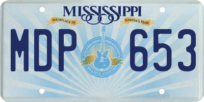 MS license plate MDP653