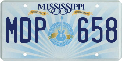 MS license plate MDP658