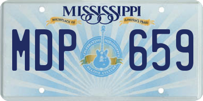 MS license plate MDP659