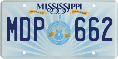 MS license plate MDP662