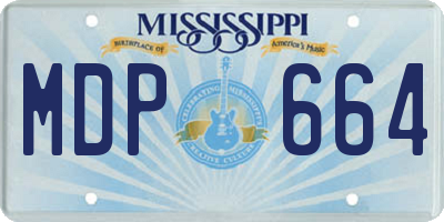 MS license plate MDP664