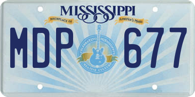 MS license plate MDP677