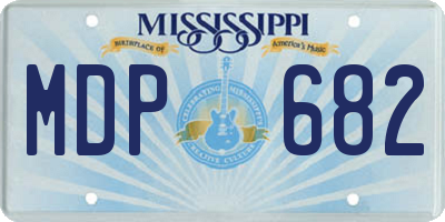 MS license plate MDP682