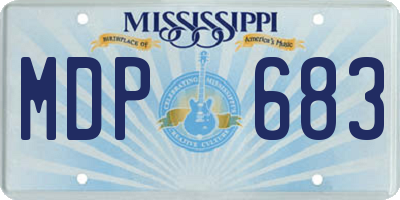 MS license plate MDP683