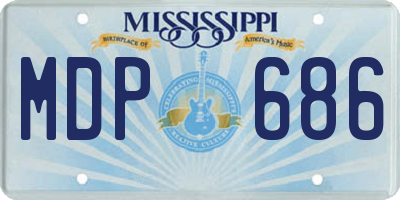MS license plate MDP686