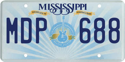 MS license plate MDP688