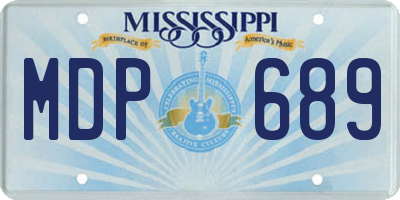 MS license plate MDP689