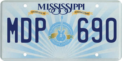 MS license plate MDP690
