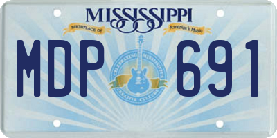 MS license plate MDP691