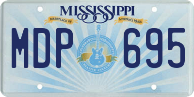 MS license plate MDP695