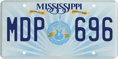 MS license plate MDP696