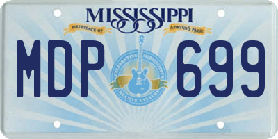 MS license plate MDP699