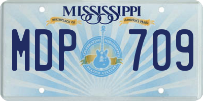 MS license plate MDP709