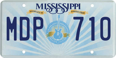 MS license plate MDP710