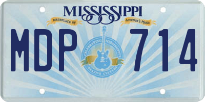 MS license plate MDP714