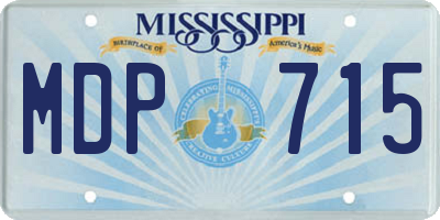 MS license plate MDP715