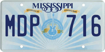 MS license plate MDP716