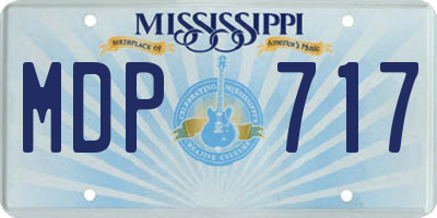 MS license plate MDP717