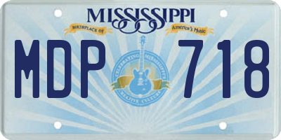 MS license plate MDP718