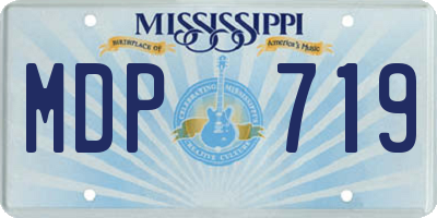 MS license plate MDP719