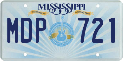 MS license plate MDP721