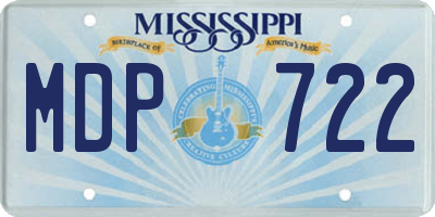 MS license plate MDP722