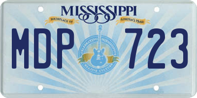 MS license plate MDP723