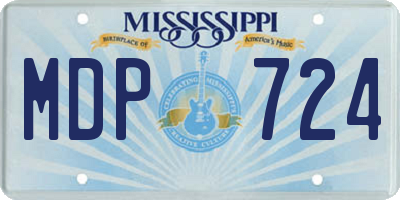 MS license plate MDP724