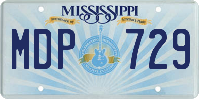 MS license plate MDP729