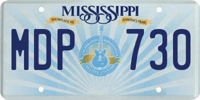 MS license plate MDP730
