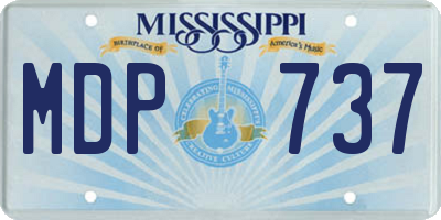 MS license plate MDP737