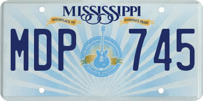 MS license plate MDP745