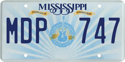MS license plate MDP747