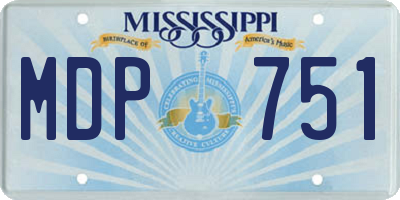 MS license plate MDP751