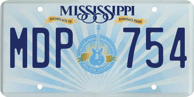 MS license plate MDP754